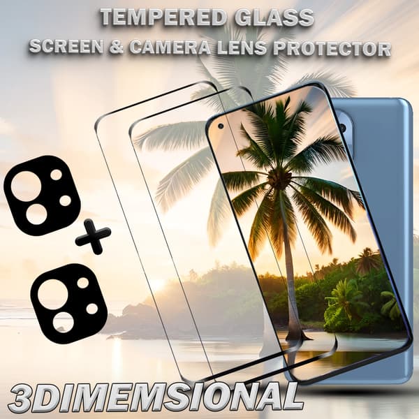 2-pack XIAOMI MI 11 LITE Skärmskydd & 2-pack Linsskydd - Härdat Glas 9H - Superkvalitet 3D