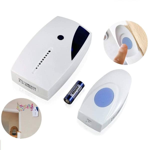 Praktisk Kraftfull Trådlös Dörrklocka (36 Melodier) Vit