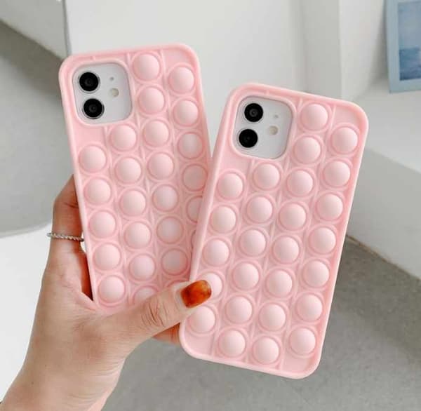 iPhone 11 / iPhone XR Skal - Pop it Fidget Bubbles Rosa