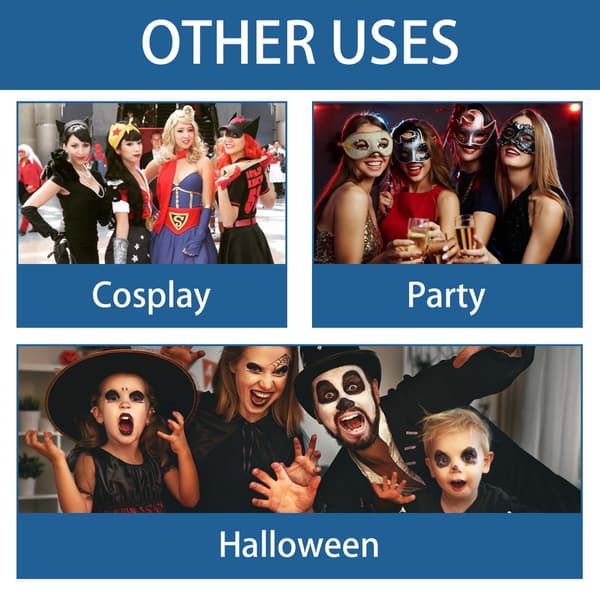 Solid tandgel för Halloween-kostymfester, vampyrtänder, tandgel, hålfyllningsgel