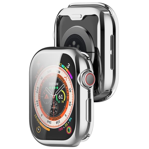 Heltäckande TPU-skyddsfodral för Apple Watch Series 11 46mm, silver
