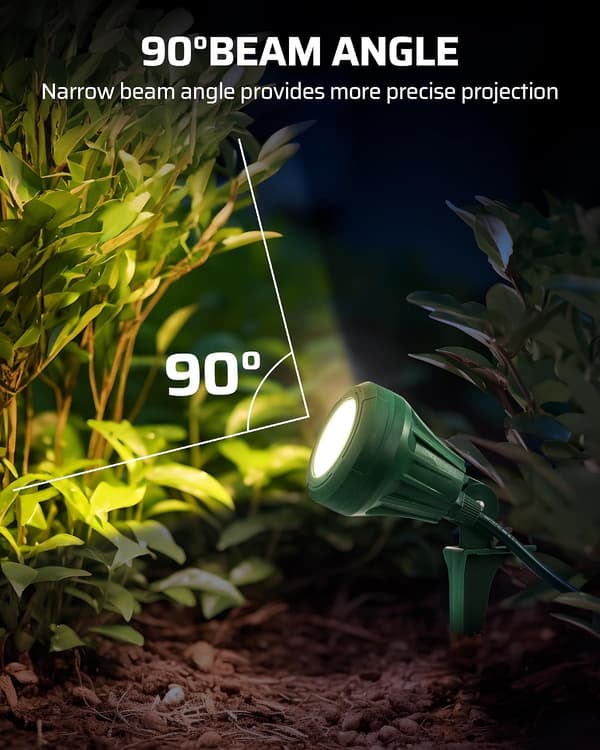 120V utomhusspotlight, 500 lumen landskapsbelysning, 3 reservlinser