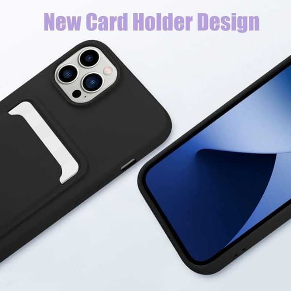 iPhone 11 Pro stötsäkert gummifodral med SIM-kortplats, flytande marinblå.