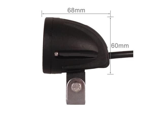 LED 10W mini spot 3D-linse 12-24V arbejdslys, ATV osv. Sort