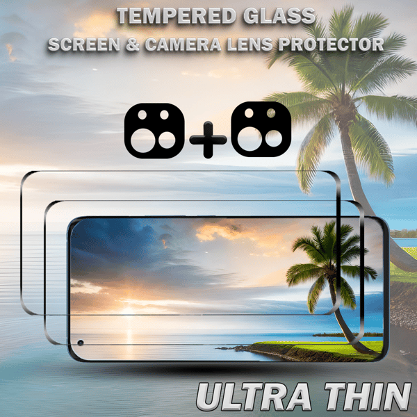 2-pack XIAOMI MI 11 LITE Skärmskydd & 2-pack Linsskydd - Härdat Glas 9H - Superkvalitet 3D