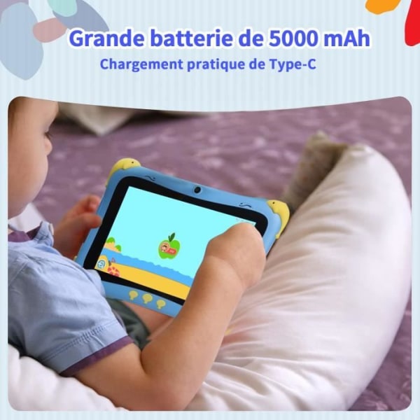 AQV 8 tums surfplatta för barn - 3 GB RAM - 32 GB ROM - Android 12 - Blå