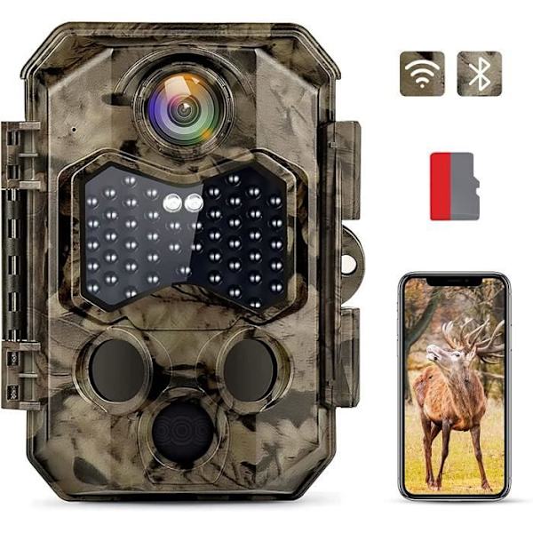 HAPIMP PH810W WIFI Bluetooth Jaktkamera 4K 32MP vidvinkel 125° Night Vision 25m 940nm 0.1s Capture IP66 Kamouflage