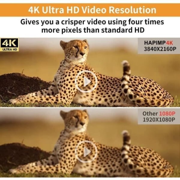HAPIMP 5S Jaktkamera - Ultra HD 4K 32MP - 20m Night Vision - Vattentät IP66