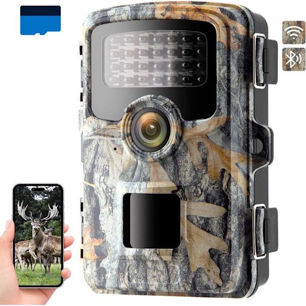 Coolifepro PH830W WIFI Bluetooth Jaktkamera 48MP 1440P 120° Vinkel Night Vision 25m 940nm 0.1s Capture IP66 Vattentät