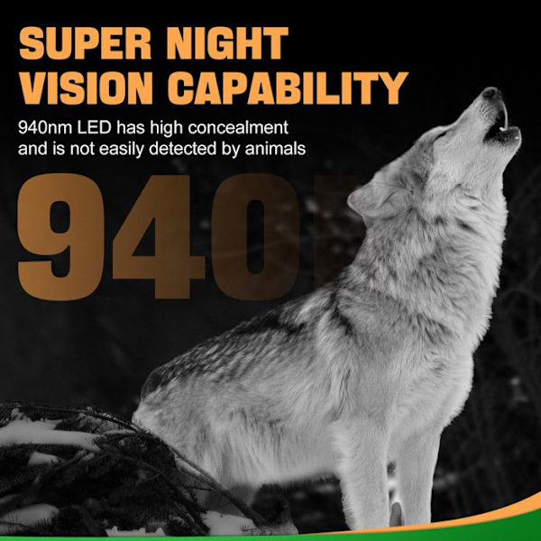 Coolifepro PH830W WIFI Bluetooth Jaktkamera 48MP 1440P 120° Vinkel Night Vision 25m 940nm 0.1s Capture IP66 Vattentät