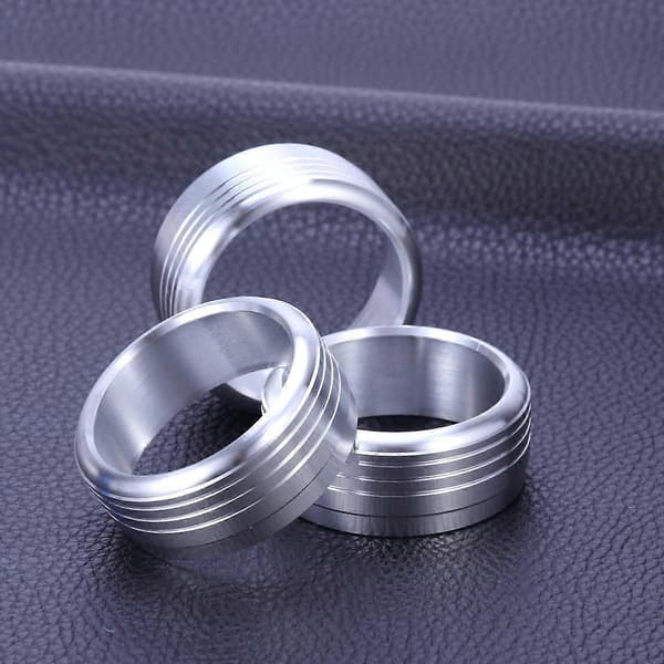 Air Condition Ring Covers Sølv Aluminium Klima Knopringe til 3 stk Silver