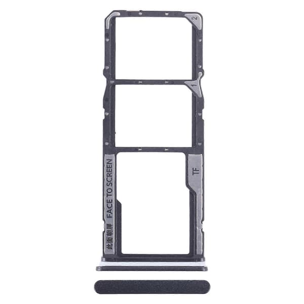 För Xiaomi Redmi Note 12 4G SIM-kortfack + Micro SD-kortfack Black