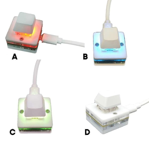 USB-tastatur med enkeltknaps kopier-indsæt programmerbar rød/grøn/te-/hvid kontakt [DB] Silent white axis