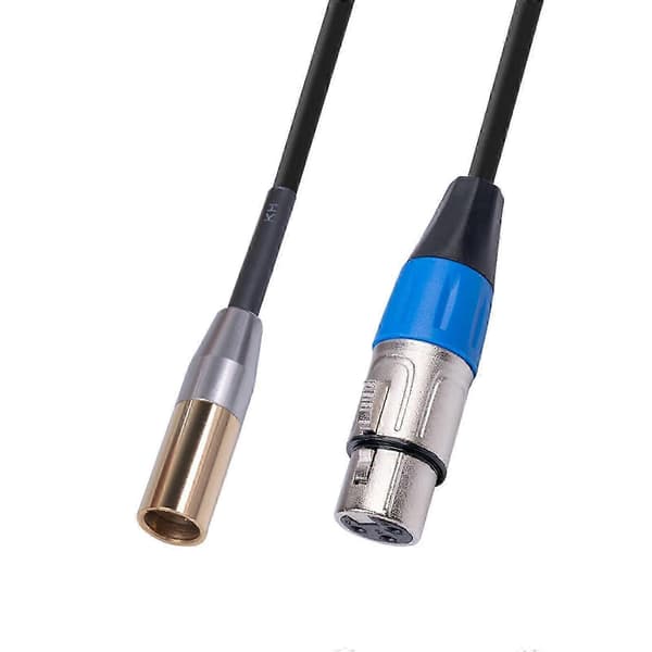 Mini XLR han til XLR hun til BMPCC 4K 6K lydkabeludskiftning 0.3m