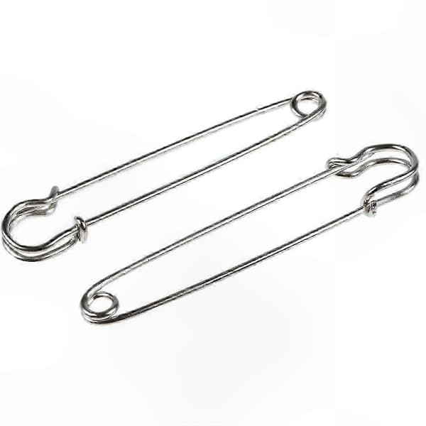 10-pack 4\" Kraftiga säkerhetsnålar i metall för tjocka tyger och material