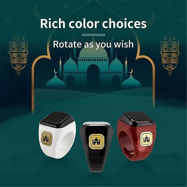 Smart Ring Bluetooth Elektronisk Fingerteller Tilbedelsestid Påminnelse Tell Bønn Fingerring Tell