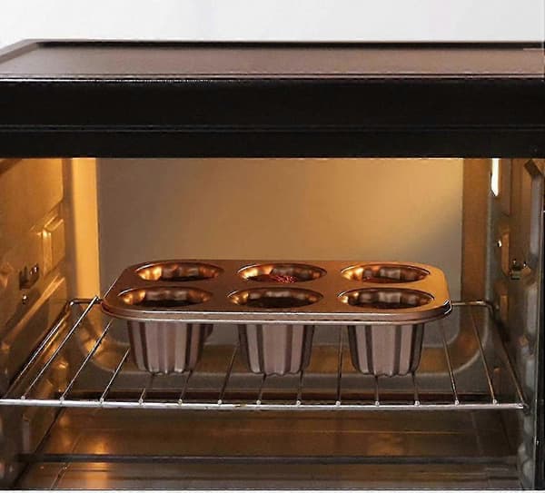 6-hulls non-stick Canelé bakeform for franske desserter - Kakeform i karbonstål