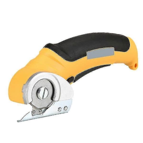 Cordless Electric Scissors Handheld for Fabric Paper Craft Cutting Tool Yellow