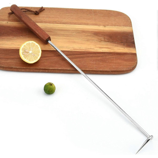 [13R] Pigtail Flipper Hook i rustfrit stål, grilltilbehør, madvendingsværktøj