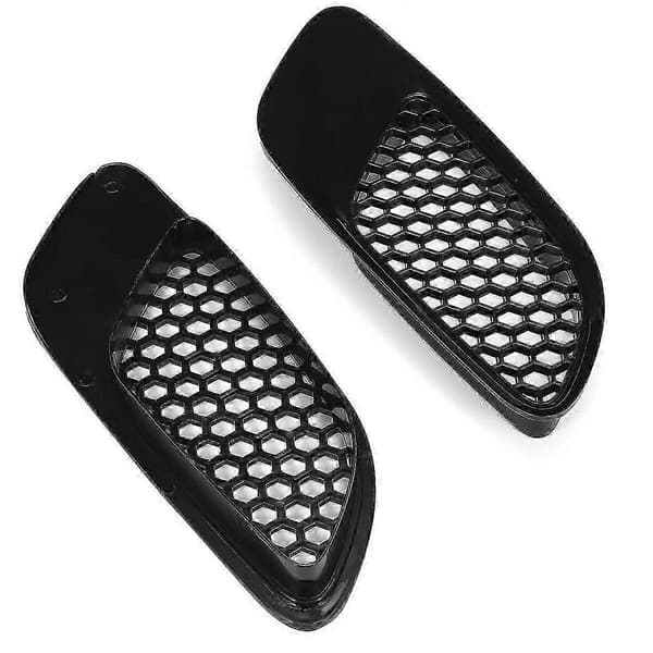 2 STK Luftventil for ekte M3 modellbil Front Air Scoop Bonnet Vent Hood Vent Louvers for- E90 E91 E92 Black