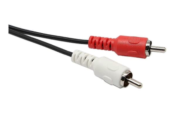 DIN 5-bens til RCA-kabel til lydsystemer, 1FT hun til 2 han-stik