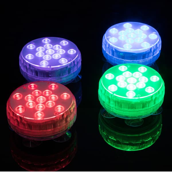 Waterproof RGB LED Lights for Pool 4-pack with Remote Control 384