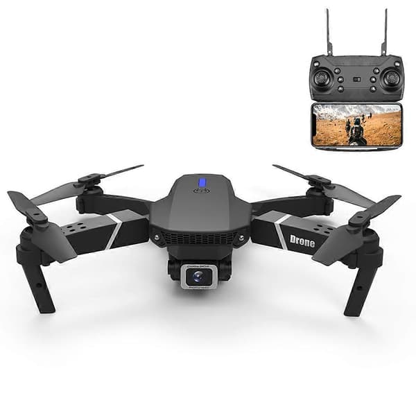 LS-E525 4K Dobbelt HD Kamera Mini Sammenfoldelig RC Quadcopter Drone Fjernstyret Fly Black