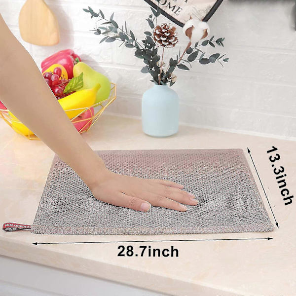 6-pack 100% Cotton Dish Towels, Terry, Dish Hook, Brown Brown 34*73cm