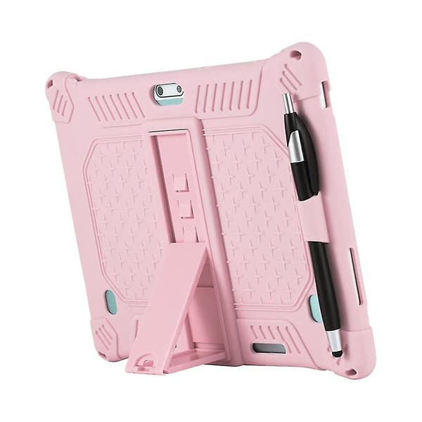 Universal Stødsikkert Silikone Cover Etui kompatibelt med 10 10.1 Tommer Android Tablet Pc Fan2346 Pink