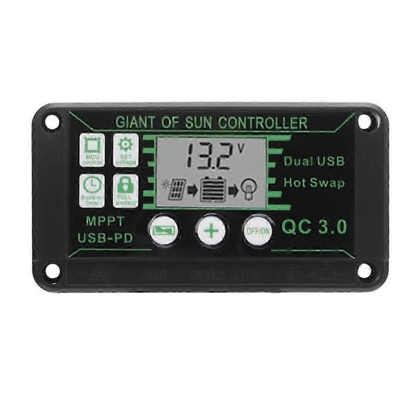 600W solpanelssæt med 100A laderegulator solopladning til udendørs RV camping bådtrailersystem Black