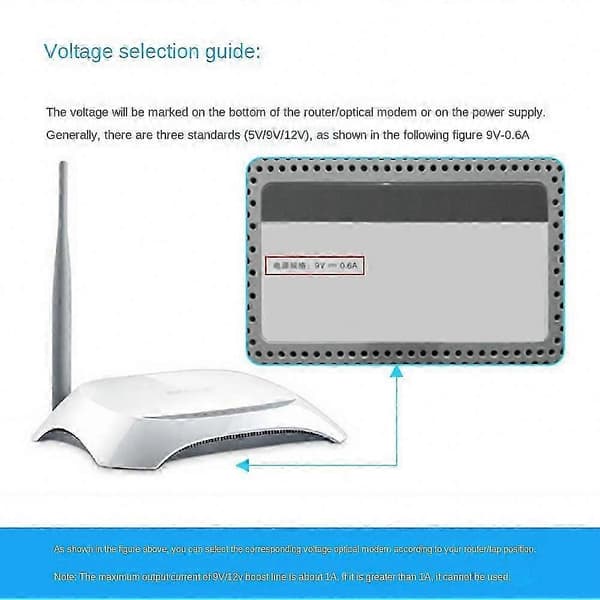USB-strømkabel for 5V til 9V 12V konvertering WIFI-adapter ladekabel med USB-boostmodul via Powerbank-tilkobling Black