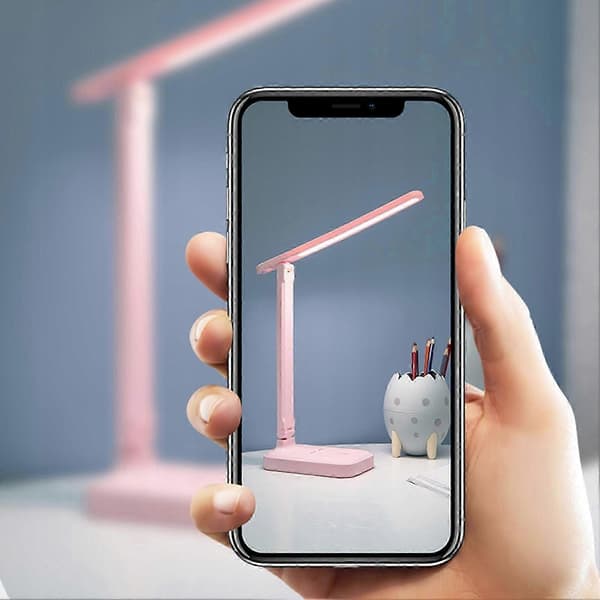 LED-bordlampe Skrivebordslampe 5W Berøring + 3 Farger Dimbar pink