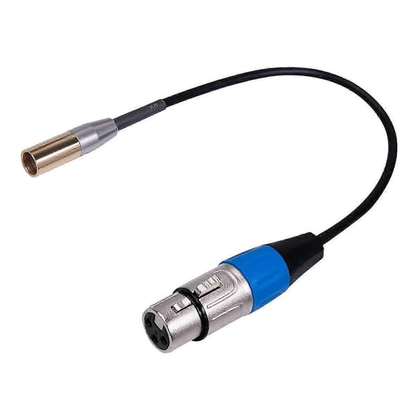Mini XLR hann til XLR hunn for BMPCC 4K 6K lydkabelerstatning 0.3m