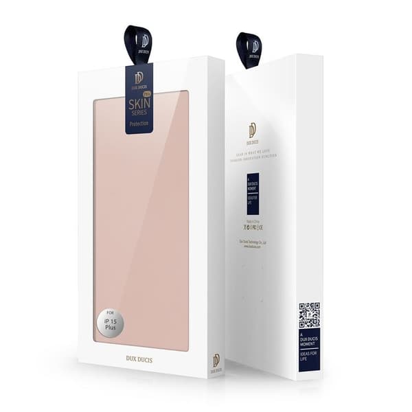 DUX DUCIS Skin Pro iPhone 15 Plus Pungcover PU Læder - Rosa Rosa 75