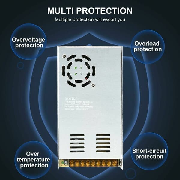 480W 24V 20A AC/DC-konverter, strømforsyning, AC 110V/220V til DC 24V 20A, reguleret universal strømadapter