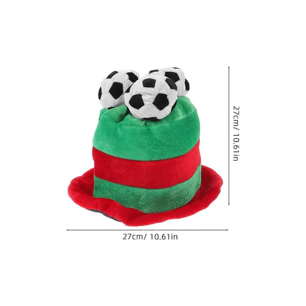 Fodboldhat Karneval Festlig Hat til Dekoration 1 Stykke Multi 27.00X27.00X27.00CM