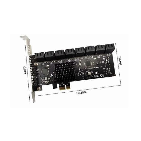 PCIE Adapter Mining 16 porte 6Gb til PCI Express Controller Udvidelseskort PCIe til III Konverter til