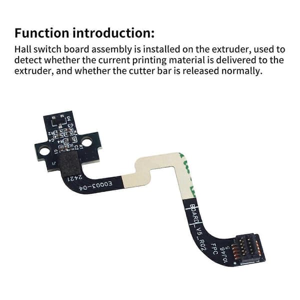 För Bambu P1 Series Hall Switch Board Ersättningsdelar 3D-skrivartillbehör för Bambu P1 Series-skrivare Black