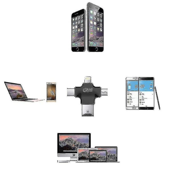 Micro SD/TF minnekortleser OTG-adapter, SD-kortadapter, TF-kortleser