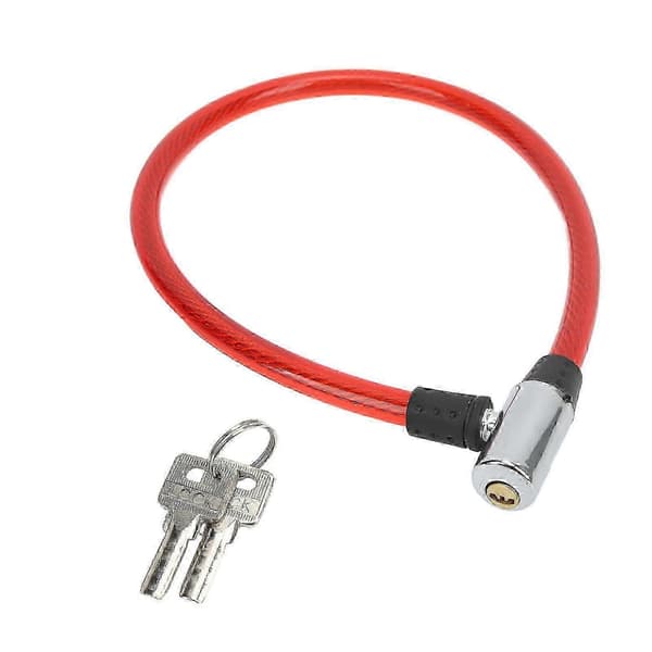Robust Durable Steel Wire Bike Cable Lock Portable Easy Use for Bicycle Motorcycle Gate Red