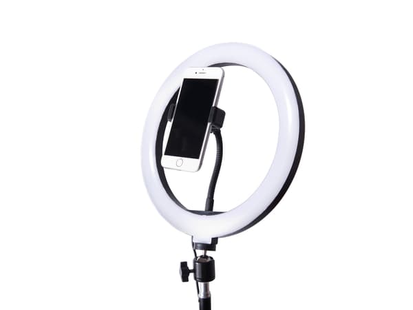 LED ring light 26 cm 60W USB with stand 220 cm and mobile holder 820