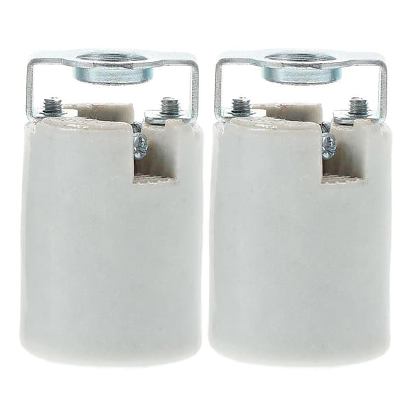 [13]2 pcs Ceramic Lamp Holder E14 Screw Socket Porcelain Connector Replacement for LED Bulb
