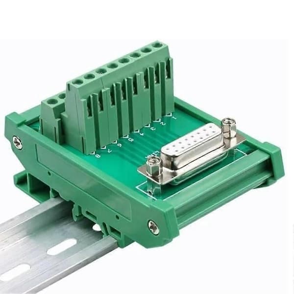 Hun DB15-stik Interface Terminal Board Tilslutningsmodul Terminalpanel Repeatere Green