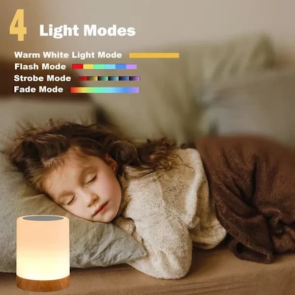LED Nattlampe Berøringslampe Soverom Nattbordslampe