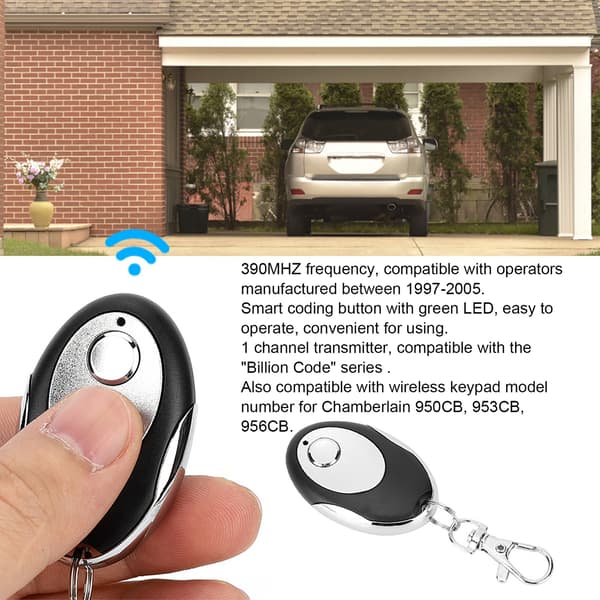 390MHz Garage Door Opener Remote Control Learning Button Compatible with Liftmaster 971LM