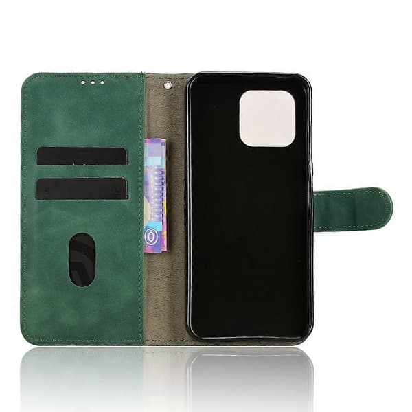 För Fairphone 6 Läderfodral Hudkänsla Anti-Fall Plånboks Flip Telefonfodral Grön