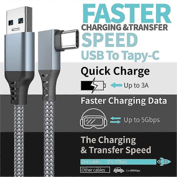 6m länkabel datakabel för Quest 2 Vr Usb 3.1 snabbladdningskablar dataöverföring snabbladdar Vr headset tillbehör