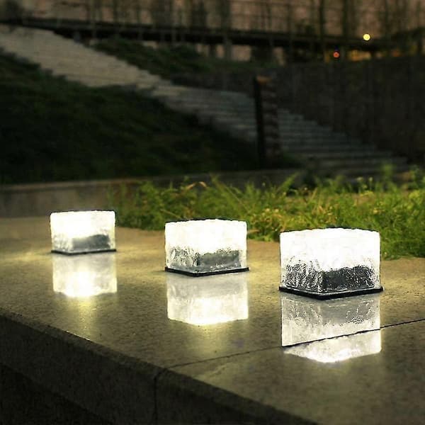LED-solcellelamper i frostet glas til udendørs landskabsbelysning [XH]