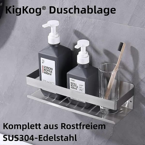 Dusjhylle, selvklebende dusjhylle, børstet nikkel 30CM