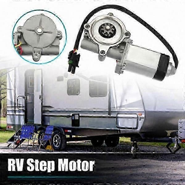 Replacement Motor for RV Step 300-1406 Compatible with RVs -Z Black  Silver